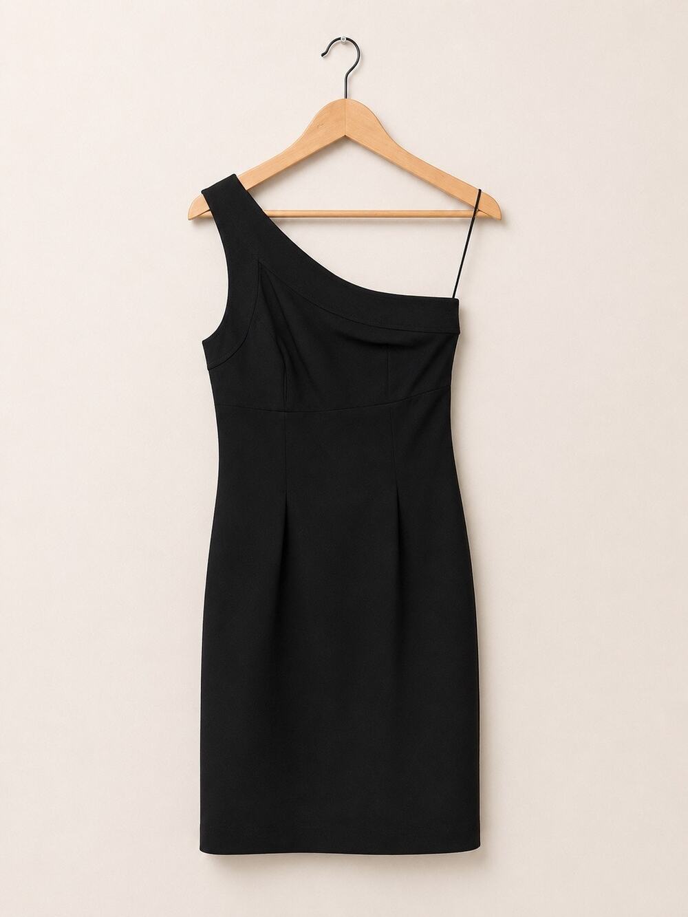 Trina Turk One Shoulder LBD Sz 0 Bodycon Stretch Cocktail Minimalist Elegant